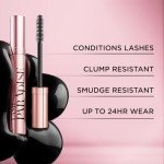 L'Oreal Paris Makeup Voluminous Lash Paradise Mascara, Voluptuous Volume, Intense Length, Feathery Soft Full Lashes, No Flaking, No Smudging, No Clumping, Blackest Black, 0.25 Fl Oz (Pack of 1)