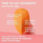Real Techniques Miracle Complexion Sponge, Beauty Sponge For Makeup Blending & Foundation Application, Full Coverage, Streak-Free Professional Makeup Tool, Cruelty Free, Vegan, Latex Free, 2 Count