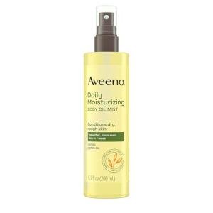 Aveeno Daily Moisturizing Body Oil, Body Mist for Dry Skin with Oat Oil and Jojoba Oil, Nourishing Body Spray with a Hypoallergenic Formula, 6.7 FL OZ