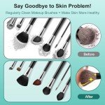 Norate Electric Makeup Brush Cleaner Machine, Automatic Makeup Brush Cleaner for Fast and Deep Cleaning - Portable Brush Cleaning Device with Rotating Silicone Fit for All Size Makeup Brushes
