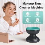 Norate Electric Makeup Brush Cleaner Machine, Automatic Makeup Brush Cleaner for Fast and Deep Cleaning - Portable Brush Cleaning Device with Rotating Silicone Fit for All Size Makeup Brushes