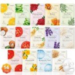 KONEUK 14 Pack Hydrating Face Masks for All Skin