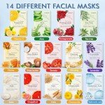 KONEUK 14 Pack Hydrating Face Masks for All Skin