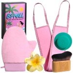 5-Piece Self Tanning Mitt and Lotion Set