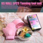 5-Piece Self Tanning Mitt and Lotion Set