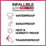 L'Oreal Paris Makeup Infallible Fresh Wear Foundation in a Powder, Up to 24H Wear, Waterproof, Ivory Buff, 0.31 oz.