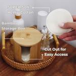 15-Pack Organic Hemp Cotton Rounds with Bamboo Box