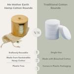 15-Pack Organic Hemp Cotton Rounds with Bamboo Box