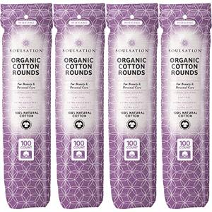 SoulSation Organic Cotton Rounds - 400 Makeup Pads