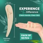 Biodegradable Bamboo Makeup Spoon Set - 50 Pack