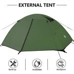 Forceatt Zelt 2 Personen Camping Wasserdicht 3-4 Saison,Ultraleicht Zelte Mit Kleinem Packmaß, Kuppelzelt Sofortiges Aufstellen Für Trekking, Outdoor, Festival