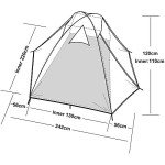 Forceatt Zelt 2 Personen Camping Wasserdicht 3-4 Saison,Ultraleicht Zelte Mit Kleinem Packmaß, Kuppelzelt Sofortiges Aufstellen Für Trekking, Outdoor, Festival