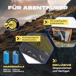 Lumaland Camping Zelt | Leichtes Pop Up Wurfzelt | 2-3 Personen Kuppelzelt | Trekking & Festival Igluzelt | Sekundenzelt Wasserdicht 210x190x110cm | Ideal auch als Strand Wind- & Sonnenschutz [Grün]