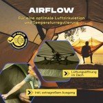 Lumaland Camping Zelt | Leichtes Pop Up Wurfzelt | 2-3 Personen Kuppelzelt | Trekking & Festival Igluzelt | Sekundenzelt Wasserdicht 210x190x110cm | Ideal auch als Strand Wind- & Sonnenschutz [Grün]