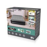 Bestway TriTech Luftbett Aerolux mit integrieter Elektropumpe Double XL/Mid 203 x 152 x 46 cm, Schwarz