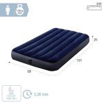 Intex 64757 Classic Downy Blue Dura-Beam Serie Twin Luftbett, Blau, 191 x 99 x 25 cm (L x B x H)