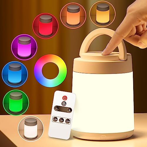 One Fire Baby Night Light Kids Night Light,10 Colors Dimmable Night Light for Kids Lamp,Rechargeable Portable Night Light Lamp,Remote+Timer Nursery Lamp,Small Touch Lamp,Kids Night Lights for Bedroom