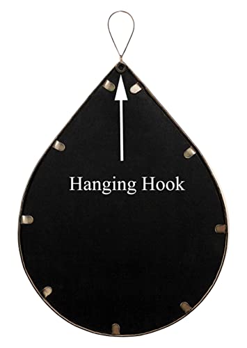 Brass Teardrop Wall Mirror with Gold Frame