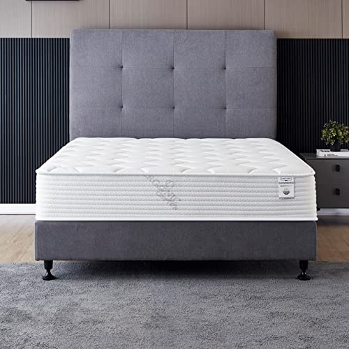 Twin Size Mattress - 10 Inch Cool Memory Foam & Spring Hybrid Mattress with Breathable Cover - Comfort Tight Top - Rolled in a Box - Oliver & Smith