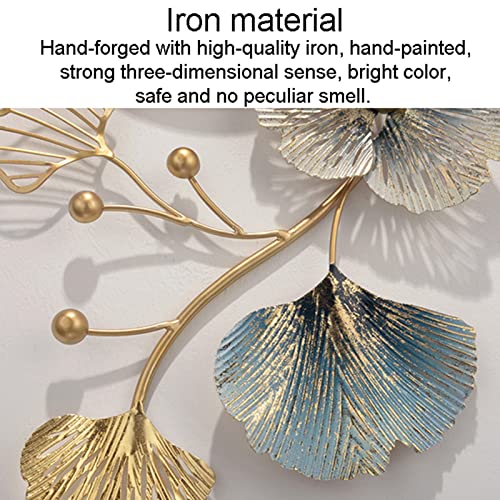 Large Ginkgo Leaf Wall Clock for Home Decor