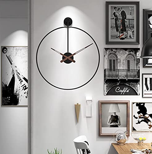 Oversized Modern Nordic Wall Clock in Black