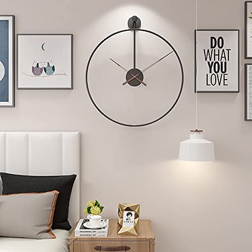 Oversized Modern Nordic Wall Clock in Black