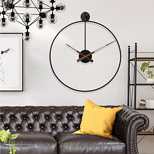 Oversized Modern Nordic Wall Clock in Black