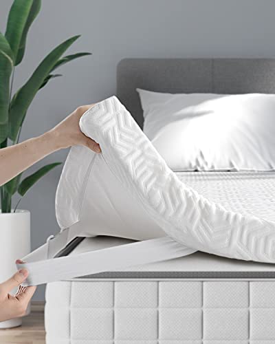 Queen Memory Foam Mattress Topper with Bamboo Cover