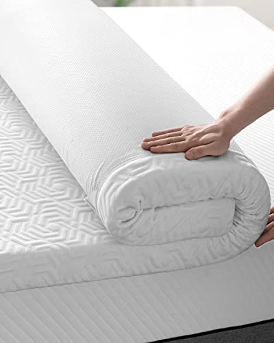 Queen Memory Foam Mattress Topper with Bamboo Cover