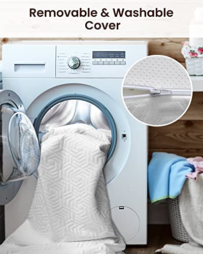 Queen Memory Foam Mattress Topper with Bamboo Cover