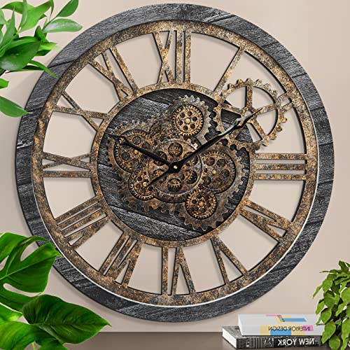 Large Vintage Industrial Wall Clock for Home Decor
