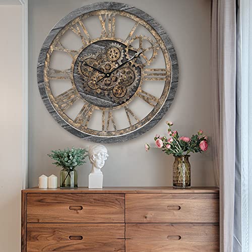 Large Vintage Industrial Wall Clock for Home Decor