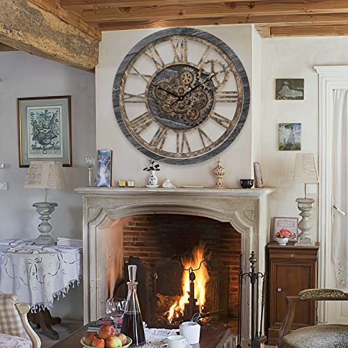 Large Vintage Industrial Wall Clock for Home Decor