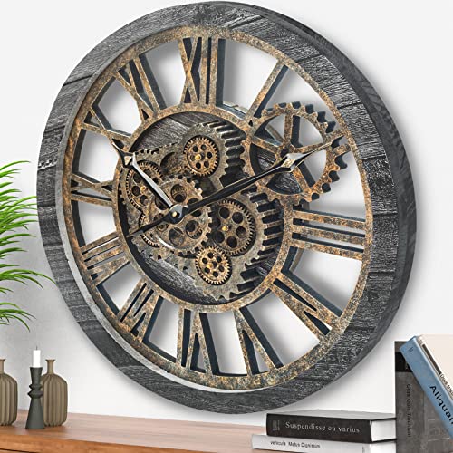 Large Vintage Industrial Wall Clock for Home Decor