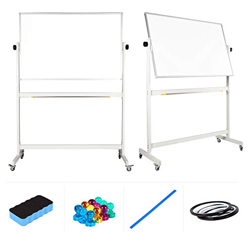 Portable Double-Sided Rolling Whiteboard with Stand