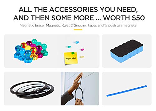 Portable Double-Sided Rolling Whiteboard with Stand