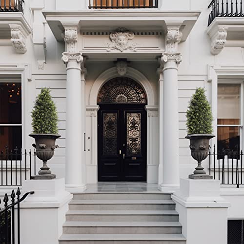 Set of 2 Faux Cedar Topiary Trees in Pots