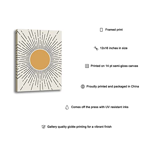 Bohemian Sun Wall Art - Minimalist Framed Prints
