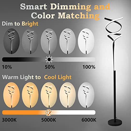 ZxWLife Color-Changing LED Floor Lamp, 63 Inches