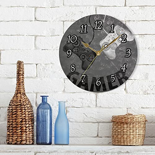 Gamer Wall Clock with Joystick Design, 9.5