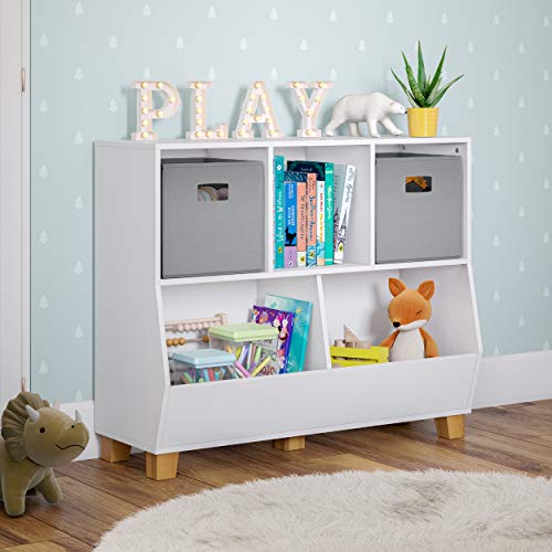Kids Multi-Cubby Toy Organizer in White