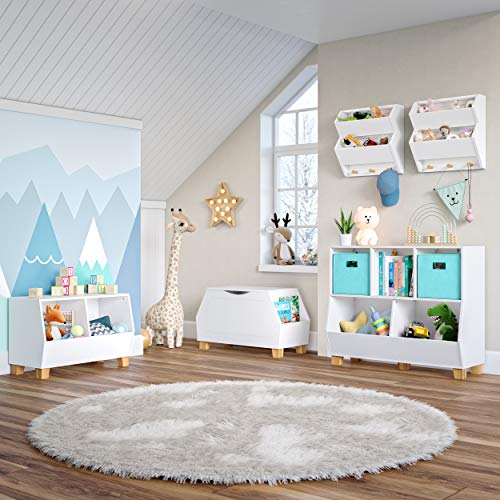 Kids Multi-Cubby Toy Organizer in White
