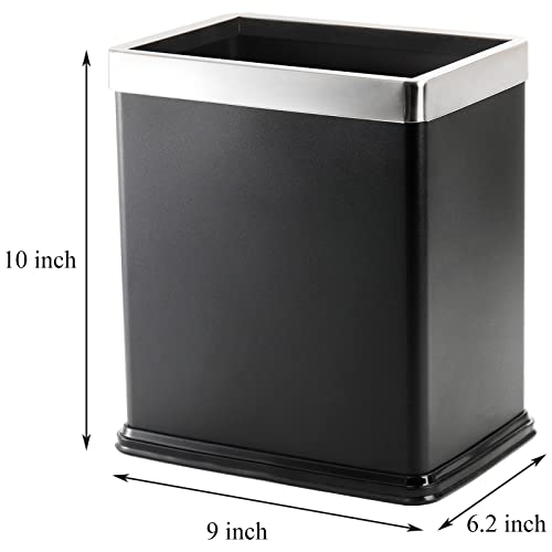 Coloch Black Stainless Steel 2.5 Gallon Trash Can