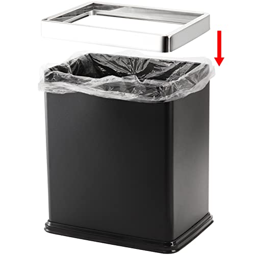 Coloch Black Stainless Steel 2.5 Gallon Trash Can