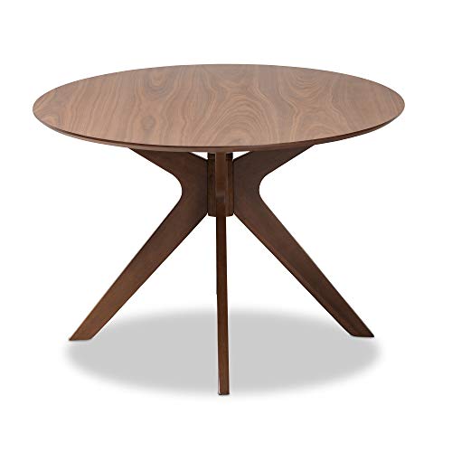 Mid-Century Modern Walnut Oval Dining Table 71-Inch