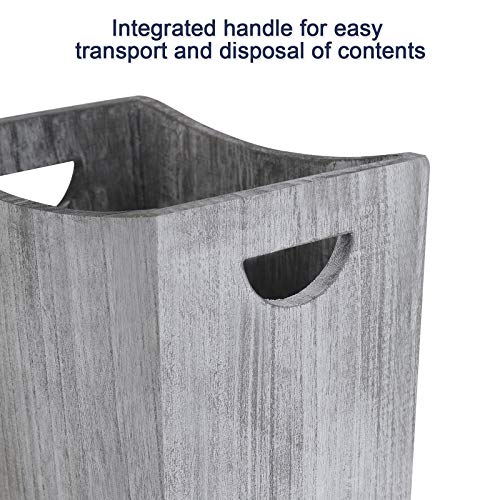 Rustic Wood Wastebasket with Handle for Any Room