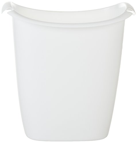 Rubbermaid 14-Quart White Recycler Wastebasket