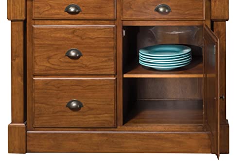 Aspen Kitchen Island in Rustic Cherry Finish