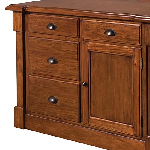 Aspen Kitchen Island in Rustic Cherry Finish