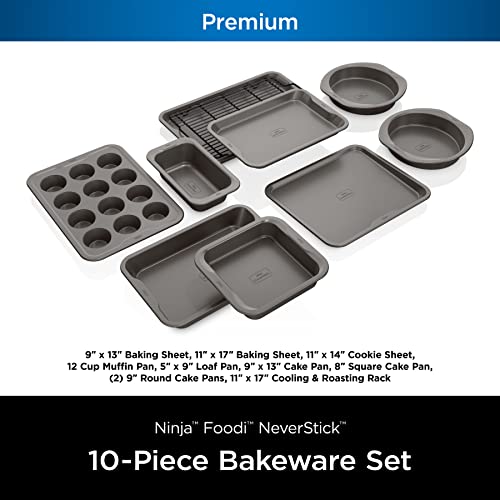 Ninja NeverStick 10-Piece Bakeware Set - Grey